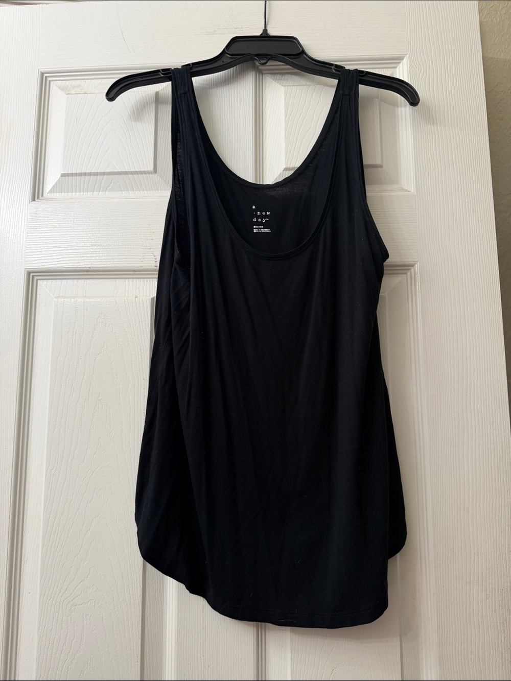a new day Black Scoop Neck Tank Top – Lightweight Layering Tee